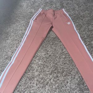 Pink adidas sweat pants